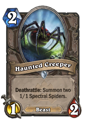 Haunted Creeper's deathrattle summons simple minions